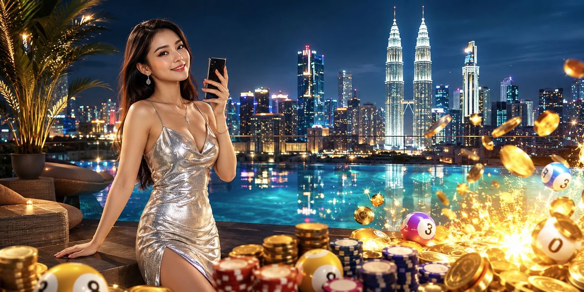 Pengguna mengakses platform loteri 1mdb di Petaling Jaya Selangor
